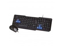                     Проводной мультимедийный комплект клавиатура+мышь Smartbuy 230346 ONE черно-синий