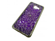                                 Чехол силиконовый Samsung А3 2016 (А310) с узором фиолетовый*