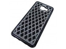                                 Чехол силиконовый с контуром Samsung A3 (2016) стразы ромб черный