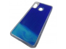                                 Чехол пластиковый Samsung A30 песок в воде неоновый синий*