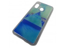                                 Чехол пластиковый Samsung A40 песок в воде неоновый с рисунком (09)*