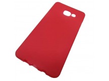                                Чехол силиконовый матовый Samsung A5 2016 (A510) красный 