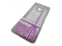                                 Чехол пластиковый Samsung A8 Plus блестки в воде прозрачный*