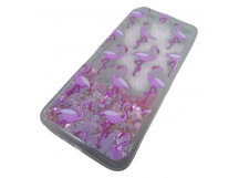                                 Чехол силиконовый Samsung A8 Plus 2018 (A730) жидкий с блестками фламинго