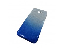                                 Чехол пластиковый Samsung J5 Prime блестящий  серебристо-голубой*
