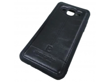   Чехол силиконовый Pierre Cardin copy с кожаной вставкой Samsung Galaxy J5 2015 (J500) черный 