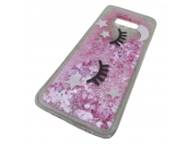                                 Чехол пластиковый Samsung S8 Plus блестки в воде прозрачный (01)*