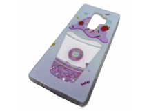                                 Чехол пластиковый Samsung S9 Plus блестки в воде прозрачный (02)*