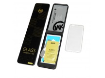                             Защитное стекло 3D с силиконовым прозрачным чехлом WK Tempered Glass+ iPhone 6 Plus белое*