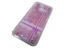                                 Чехол пластиковый Samsung A3 2017 (A320) блестки в воде прозрачный (01)*