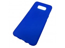                                 Чехол силиконовый матовый Samsung S8+ голубой 