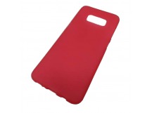                                 Чехол силиконовый матовый Samsung S8+ красный 
