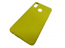                                 Чехол силиконовый Samsung A10s Soft Touch желтый*