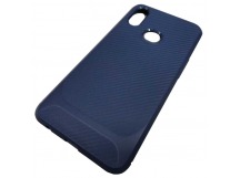                                 Чехол силиконовый Samsung A10s карбон синий*