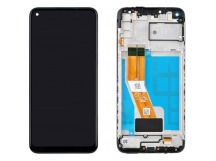 Дисплей для Samsung M115F Galaxy M11 в рамке + тачскрин (черный) ОРИГ100%