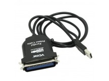 Кабель-адаптер VCOM USB A (вилка) -> LPT (прямое подключение к LPT порту принтера), 1.8 м. (1/30)