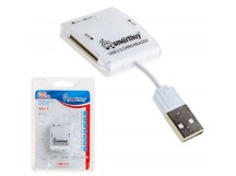 Картридер Smartbuy SBR-713 USB 2.0 - SD/microSD/MS/M2, белый