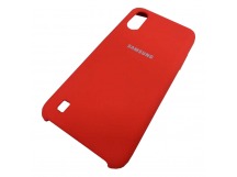                                 Чехол силиконовый Samsung A01 Silicone Case Soft Touch красный*