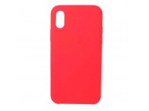                                     Чехол iPhone X Silicone Case без логотипа и покрытием Soft touch (014) красный  