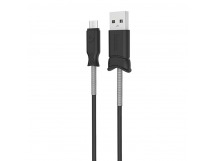 Кабель USB - micro USB Hoco X24 Pisces для HTC/Samsung (100 см) (black)