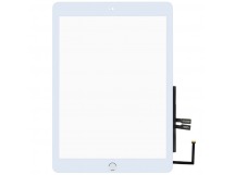 Тачскрин для iPad 6 (2018) + золотая кнопка HOME с микросхемой (белый) (HC)