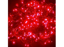 Гирлянда светодиодная ECOLA 220V IP20 Нить  6м 100Led Красная Red, 8 режимов, прозр.провод с вилкой