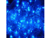 Гирлянда светодиодная ECOLA 220V IP44 Нить 15м 200Led Синяя Blue, 8 режимов, прозр.провод с вилкой (
