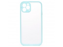 Чехол-накладка - PC041 для Apple iPhone 12 Pro Max (light blue/white)