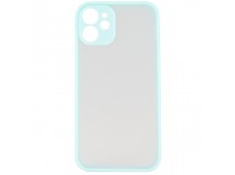 Чехол-накладка - PC041 для Apple iPhone 12 mini (light blue/white)
