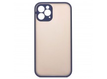 Чехол-накладка - PC041 для Apple iPhone 12/iPhone 12 Pro (dark blue/black)