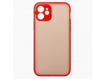 Чехол-накладка - PC041 для Apple iPhone 12 (red/black)
