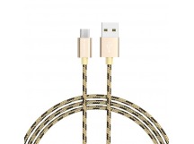 Кабель USB - Micro BOROFONE BX24 (золото) 1м