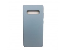 Чехол Samsung S10 Plus Silicone Case №11 в упаковке Светло-Голубой