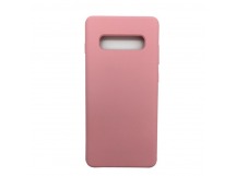 Чехол Samsung S10 Plus Silicone Case №17 в упаковке Светло-Розовый