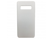Чехол Samsung S10 Plus Silicone Case №9 в упаковке Белый