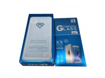 Защитное стекло Xiaomi Redmi Note 6 Pro (Full Glue) упаковка+салфетки Белое