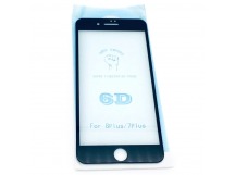 Защитное стекло iPhone 7/8 Plus 6D Premium (тех упаковка) 0.2mm Черный