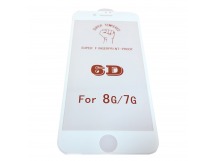 Защитное стекло iPhone 7/8/SE (2020) 6D Premium (тех упаковка) 0.2mm Белый