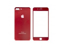 Защитное стекло iPhone 7/8 Plus Diamond комплект красное перед/зад