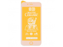 Защитное стекло-плёнка iPhone 6/6S 9D Керамическое Матовое Белое