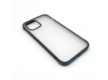 Чехол iPhone 12/12 Pro (New Model Full) Противоударный Матовый (Темно-Зеленый)