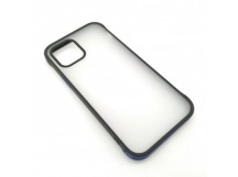 Чехол iPhone 12/12 Pro (New Model Full) Противоударный Матовый (Темно-Синий)