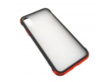 Чехол iPhone X/XS (New Model Full) Противоударный Матовый (Красный)