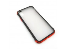 Чехол iPhone X/XS (New Model Full) Противоударный Матовый (Красный)