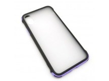 Чехол iPhone X/XS (New Model Full) Противоударный Матовый (Фиолетовый)