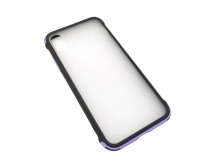 Чехол iPhone X/XS (New Model Full) Противоударный Матовый (Фиолетовый)