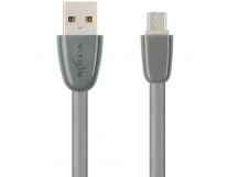 Кабель USB VIXION (K12m) microUSB (1м) силиконовый (серый)