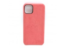 Чехол iPhone 11 Pro Alcantara Case в упаковке Красная Ягода
