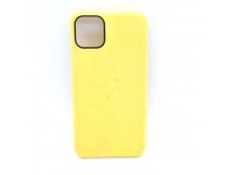 Чехол iPhone 11 Pro Max Alcantara Case в упаковке Желтый