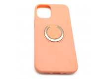 Чехол iPhone 12 Mini (5.4) Силикон Soft Touch Ring держатель Оранжевый